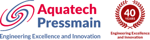 Aquatech Pressmain 40th Anniversary Logo